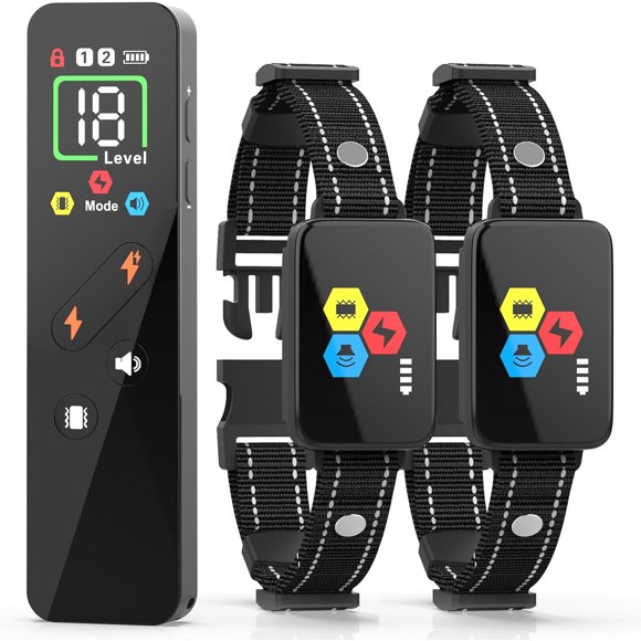 Collier d'Entraînement pour Chien Maître de l'Entraînement de Votre Chien : Collier Antichoc pour Chien de 4200 Pieds avec Télécommande – 3 Modes d'Entraînement Innovants, Collier Rechargeable Adapté à Toutes les Races, Commander Maintenant