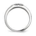 thumbnail image 2 of Sterling Silver Rhodium-plated CZ & Hearts Polished Ring QR6797, 2 of 4