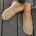 thumbnail image 3 of Orthopedic Platform Loafers Women with Chain, Round Retro Toe Comfortable Slip On Work Loafers Women's Fashion Casual Versatile Metal Buckle Spring And Summer New Soft Sole Lightweight Loafers, 3 of 7