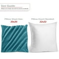 thumbnail image 3 of Nestl Velvet Throw Pillow Covers Solid Square Soft Decorative Pillow Cover for Sofa, 18" x 18", Teal, Pack of 2, 3 of 8