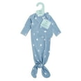 thumbnail image 5 of aden + anais Comfort Knit Knotted Newborn Baby Gown and Hat, 2 Piece Set, 0-3 Months Blue Moon, 5 of 5