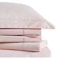 thumbnail image 3 of Brooklyn Loom Classic Cotton 200 Thread Count Solid Percale 100% Cotton Deep Pocket Blush 4-Piece Full, All Season, Adult Size, OEKO-TEX Certified, 3 of 7