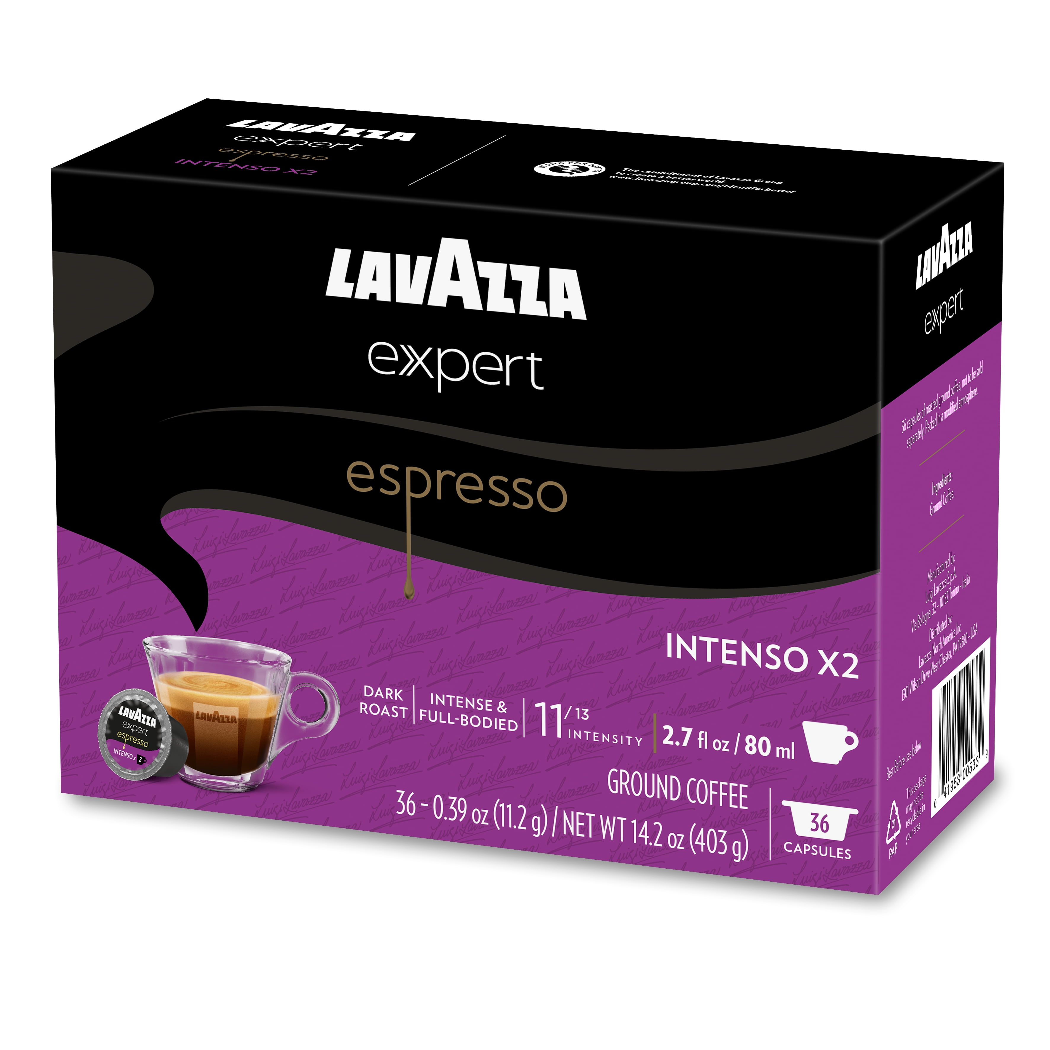 Lavazza Expert Espresso Intenso Double Shot Capsules, Dark