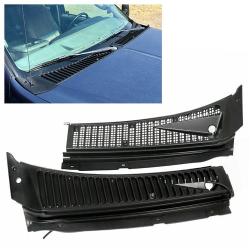 Windshield Wiper Vent Cowl Screen Cover Grille Panel For Ford 1999-2007 F250 F350-Direct replacement for # 3C3Z-25022A68-AAA & 4C3Z-25022A69-AAA
