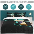thumbnail image 6 of Wallykazam Kids 3 Piece Bedding Set, Super Soft Printed Comforter Cover Sets with 1 Duvet Cover and 2 Pillowcase, Bedroom Decor Gifts for Boys Girls Teens Adult 90"x90", 6 of 8