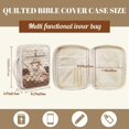 thumbnail image 7 of Xoenoiee Sheep Cross Rose Flower Pattern Bible Cover for Women Men, Quilted Bible Holder Bible Cover Carrier Carrying Organizer Bag with Zipper and Pockets for Standard Size Bible, 7 of 7