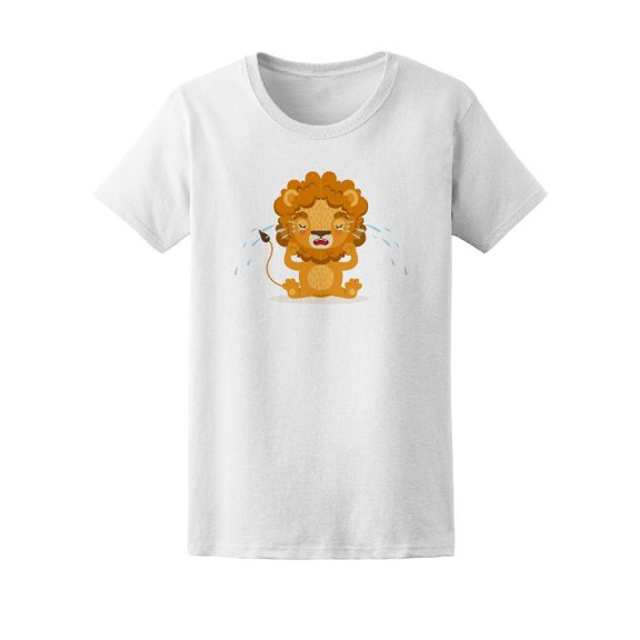 Cute Little Baby Lion Crying Tee Women's -Image by Shutterstock
