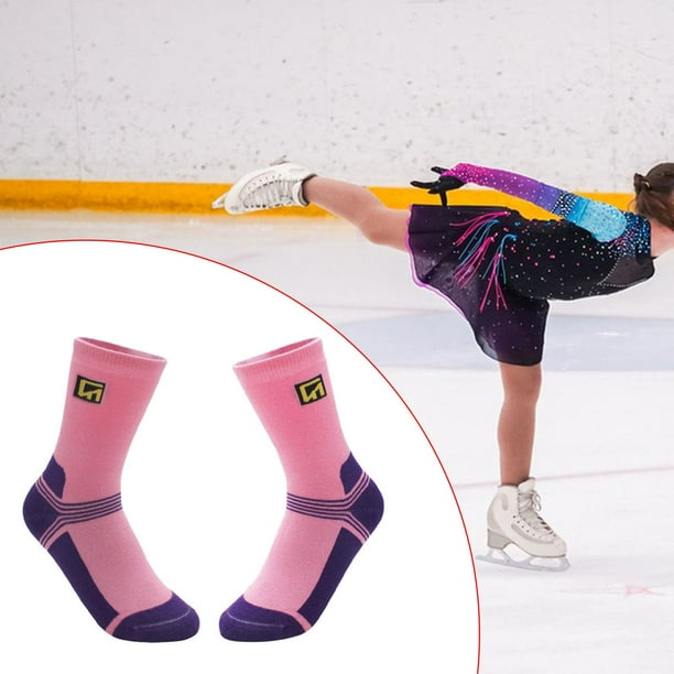 Calcetines de Patinaje sobre Hielo perfecl para Niños Rosa S