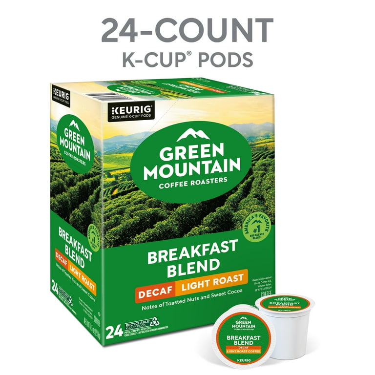 Green Mountain Coffee Roasters Decaf Breakfast Blend K-Cup Pods