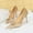Beige, variant on Miluxas Pumps Shoes for Women Low Heels Wedding Dressy Kitten Heels Closed Pointed Toe Pumps Shoes Green 9.5(43)