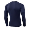 thumbnail image 4 of SUYIDA Men's Velvet Fitness Top, Long Sleeve Elastic Sports Tee, Training Running Quick Dry Shirt, 4 of 4