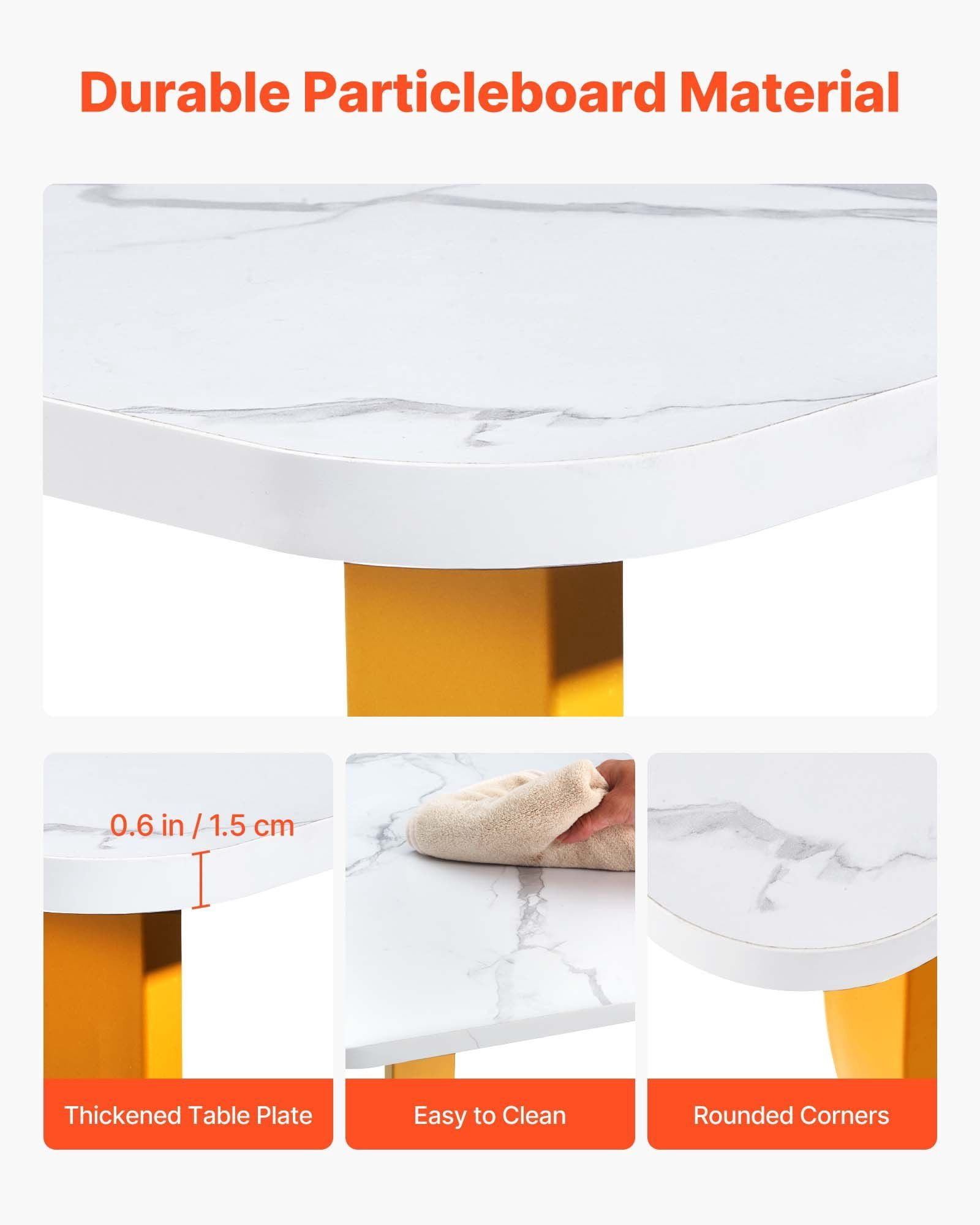 63 Inch Executive Desk Modern Office Computer Table Large Conference Meeting Room Furniture White and Gold