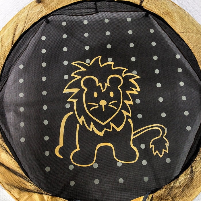 Skywalker Trampolines ActivPlay 48" Safari Explorer Mini Trampoline with Safety Enclosure Net - Round Kids Bouncer with Animal Print Design, Indoor/Outdoor Use, Durable Steel Frame