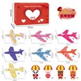 thumbnail image 4 of Avión de espuma para niños con tarjeta, Día de San Valentín, intercambio en el aula, papelería de amor, pellizco, juguetes de fiesta, 4 of 4