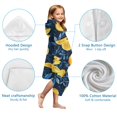 thumbnail image 7 of Yellow Lemon Slices DarkBlue Pattern Hooded Bath Towel，50"x30" for Ages 3 To 12 Kids, Quick Dry Lightweight Soft Microfiber Hood Beach Towel Cover Up for Kids, 7 of 7
