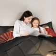 thumbnail image 4 of Manfei Vintage Geisha Twin Comforter Sets for Girls, Red Fan Bedding Set, Black Red, Black Reversible 2pcs, 1 Comforter and 1 Pillowcase, 4 of 6