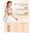 thumbnail image 4 of Breathable Racerback Sports Bras Girls 7-14 Cotton No Pads Double Lined Chest Training Bra 6 Pack Soft, 4 of 5