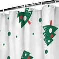 thumbnail image 3 of White Christmas Tree Pattern Shower Curtain 36"x72" ,Bathroom Decorative Shower Curtains Set with 12 Hooks,Modern Waterproof Washable Shower Curtain, 3 of 6