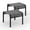 Gray, variant on 2PCS Outdoor Foot Stool with Textliene Fabric, Metal Frame, Stackable Oversized Foot Rest for Patio Garden Pool