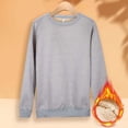 thumbnail image 2 of WEAIXIMIUNG Chandails en Molleton d'Automne pour Femmes Mode 2024 Chandails en Molleton Unis Automne et Hiver Chauds en Laine d'Agneau Col Rond Manches Longues, 2 of 8