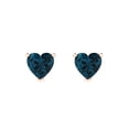 thumbnail image 3 of Clara Pucci 1.5Ct Natural London Blue Topaz Heart Cut VVS1 Push Back Stud 14k Solid hypoallergenic Gold Designer Earrings For December, 3 of 7