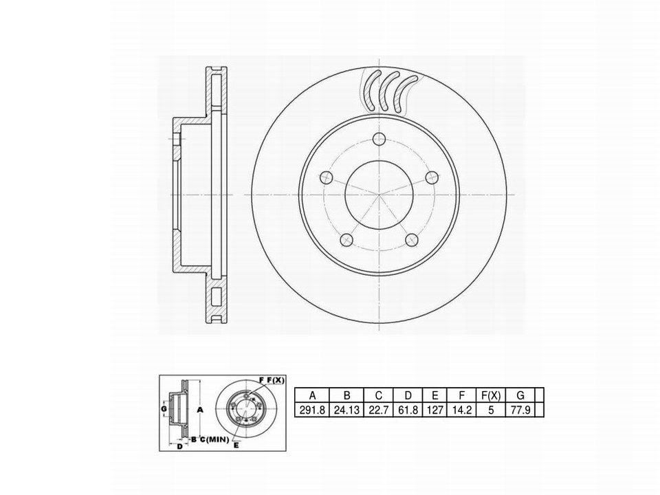 Winstop Brake Rotor, Rear Left WS230250, Ford LTD 1978-1976