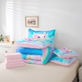 thumbnail image 6 of Erosebridal Teen Girl Axolotl 7pcs Bedding Comforter Set,Cute Axolotl Cartoon Ocean Sealife Queen Bedding Sets,Reversible, 6 of 7