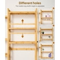 thumbnail image 7 of VigorPro Over the Toilet Storage, Bamboo Bathroom Organizer with Basket, Drawer, Waterproof Feet Pad, Adjustable Space-Saving Rack for Restroom and Laundry, 7 of 7