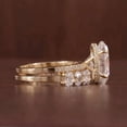 thumbnail image 3 of vylahjewellery Women’s Oval Cut Diamond Anniversary Ring Classic Yellow Gold Vermeil Proposal Ring Hidden Halo Moissanite Engagement Ring Cheap Wedding Bridal Set Ring for Her, 3 of 7