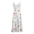 thumbnail image 3 of Generic Women's Summer Maxi Dress Casual V-Neck Sleeveless Bohemian Spaghetti Strap Floral Long Maxi Dress, 3 of 4