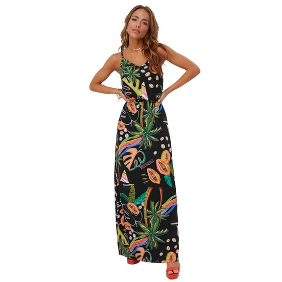 Rovitex Endless Collection Women's Long Dress (Black, Large)