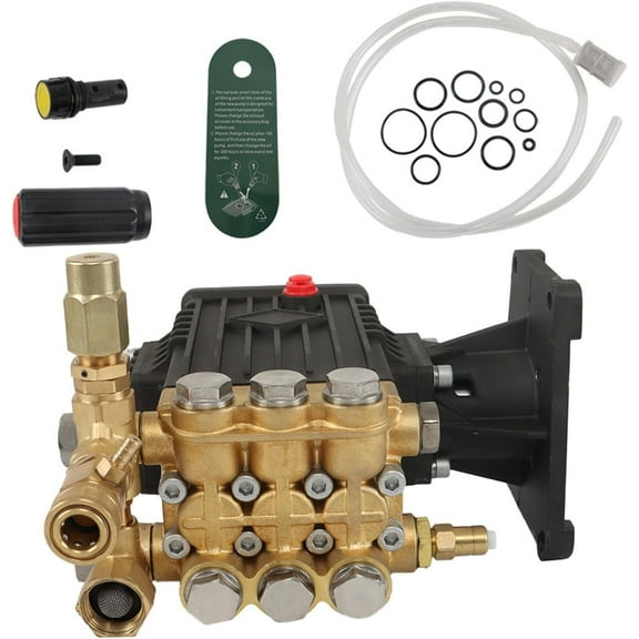 findmall 4000 PSI 4GPM 1in Shaft Horizontal Power Washer Pump Triplex Plunger Replacement Pump