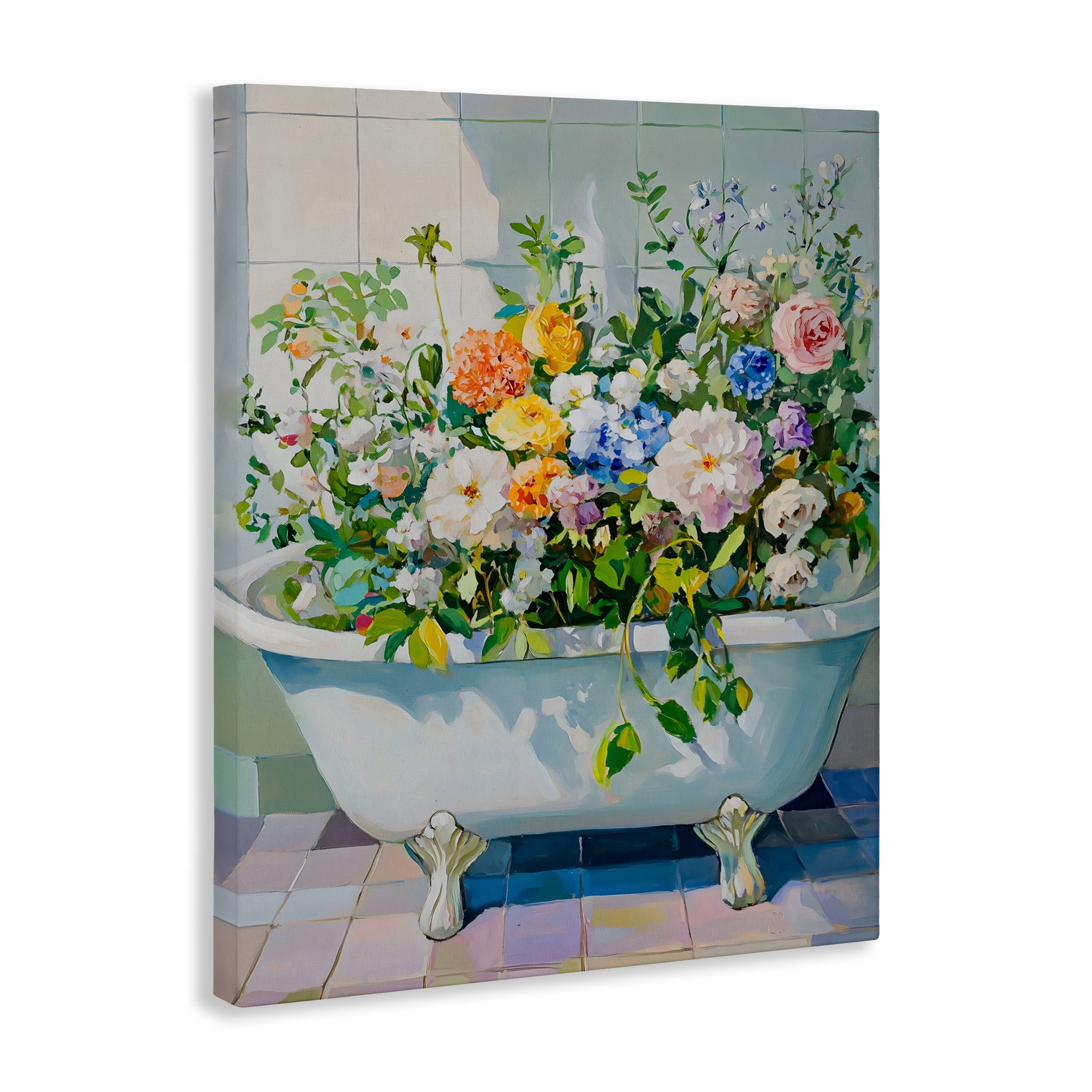 Stupell Industries Vintage Bathtub Bouquet Overgrowth Canvas Wall Art, design by The Prints Vibe