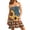 Khaki, variant on American Flag Smocked Ruffled Strapless Dresses for Women 4th of July Dress USA Flag Patriotic Pattern Dresses
