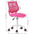 thumbnail image 3 of HYJY Task Chair for Teens Boys Girls 360 Slip Wheels Breathable Fabric Soft Pad Swivel Seat Ergonomics Backrest, Height Adjustable Liftup 29.5"-34.3" (Pink), 3 of 18