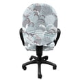 thumbnail image 3 of Floral Office Chair Slipcover, Soft Toned Spring Petals Ornamental Eco Shabby Form Herbs Classic Print, Protective Stretch Decorative Fabric Cover, Standard Size, Pale Blue White Taupe, by Ambesonne, 3 of 5