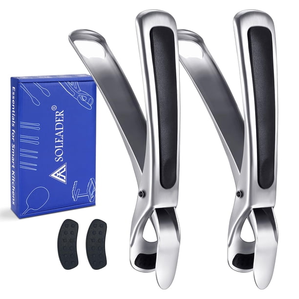 SOLEADER Pinza para Platos Compatible con Accesorios para ollas instantáneas Sartenes para freidora Pinza para Platos Calientes Recuperador de tazones para microondas Tostadora Horno Vaporizador Paque