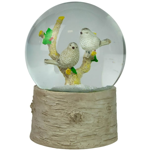 Northlight 5 White Doves On A Branch Musical Christmas Snow Globe