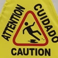 thumbnail image 5 of 2X Caution Wet Floor Sign, Slippery When Wet Pops Up Sign, Wall Mounted Foldable Bilingual Warning Alert Cone, 5 of 5