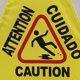 thumbnail image 5 of 2X Señal de Precaución Sobre Piso Mojado, Resbaladiza Cuando Está Mojado, Aparece, Cono de Alerta de Advertencia de Seguridad Bilingüe Plegable Montado en la Pared, 5 of 5