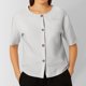 thumbnail image 3 of Top holgado de cuello en V con botones para mujer, tejido elástico suave, ideal para combinar con vaqueros o leggings, tallas S-XXL, 3 of 7