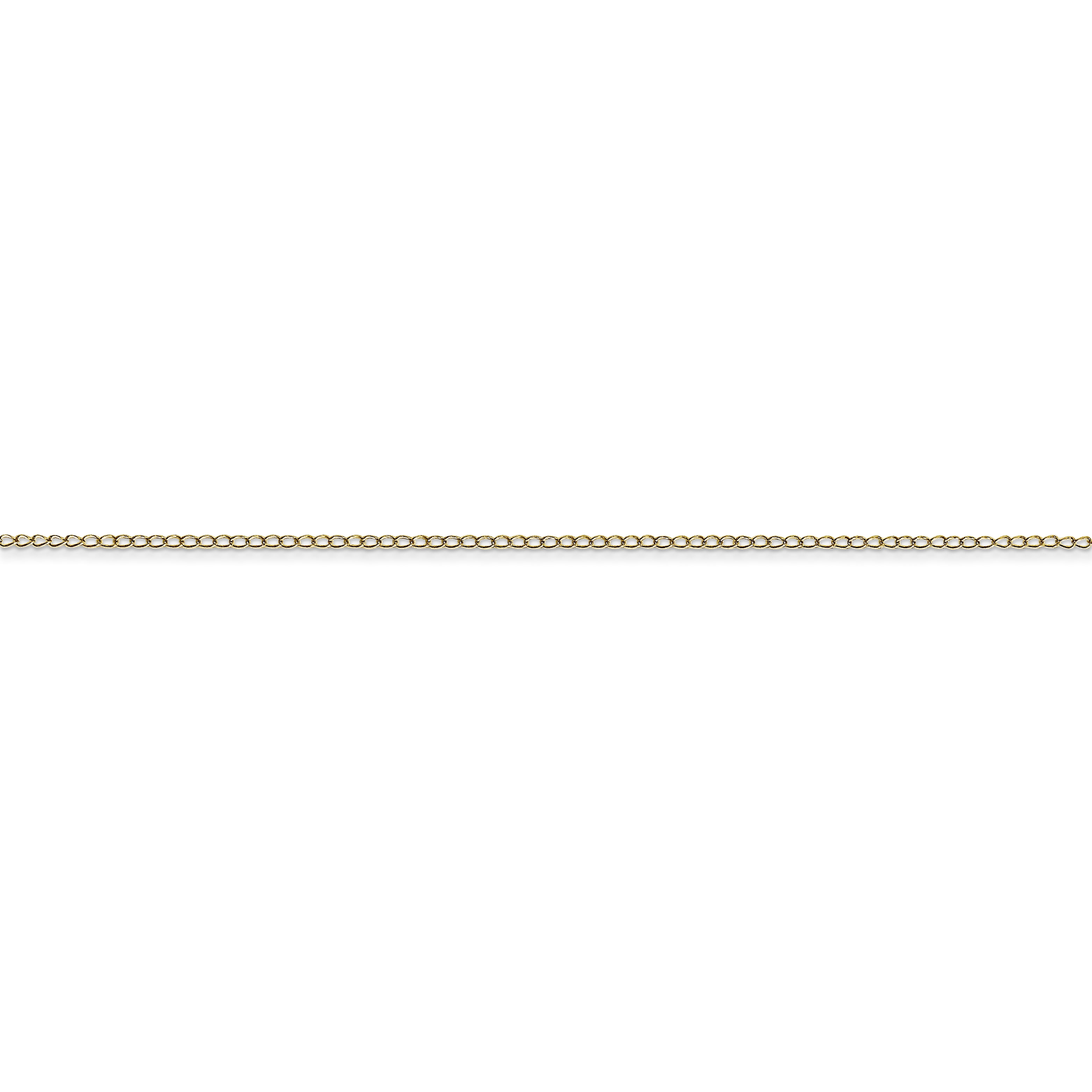 10K Yellow Gold .42 mm Carded Curb Chain 24 Inch
