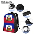 thumbnail image 4 of Men Women Haitian Flag Laptop Backpack For Outdoor Camping Travel Daypack Casual Bag, 4 of 7
