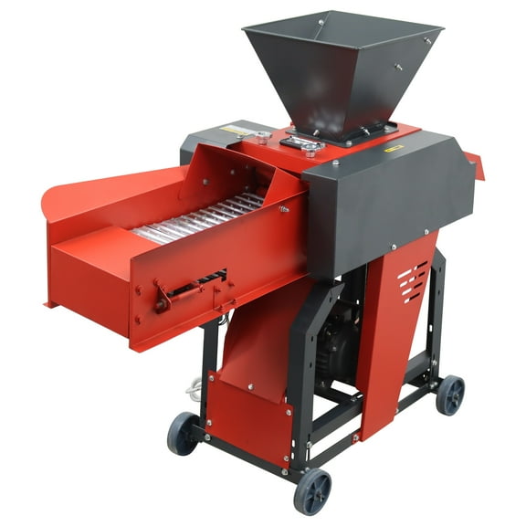 6-Blade Grass Cutting Silk Kneading Integrated Machine Dry Wet Hay Straw Crusher Pulverizer with Conveyor Belt 220V 1100-2200LB/H