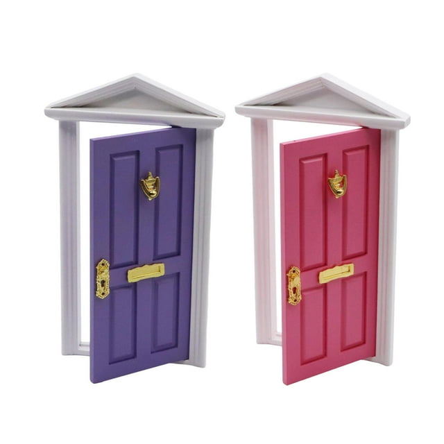 Modelo de Muñeca de Madera para Casas de Muñecas Sala de Estar Dormitorio Accesorio de Bricolaje + Modelo de Muñeca de Madera para Casas de Muñecas Macarena Puerta en miniatura