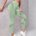thumbnail image 5 of Women's Textured Workout Leggings with Mesh Panel Design High Waist Compression Fit for Running and Yoga, 5 of 9