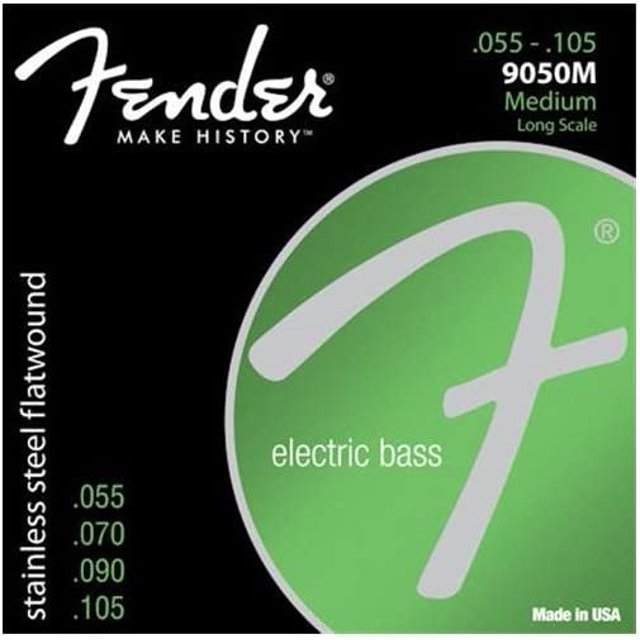 9050M Stainless Steel Flatwound Long Scale Electric B Guitar Strings - Medium