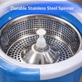 thumbnail image 3 of NESTLYF Spin Mop & Bucket Set Blue, 2 PCS Microfiber Mops with Stainless Steel Handle, Easy Self-Wringing System, Durable ABS Bucket, Deep, 3 of 8