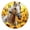 C6, variant on Non-Ticking Silent Wall Clocks Battery Operated Personalized Decor Clock for Bathroom,Office-White Horse In The Middle Of Sunflower Field During The Golden Hour（12inch）