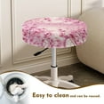 thumbnail image 4 of ZIATUBLE Cherry Blossom Bar Stool Cover Slipcovers Foldable Stool Seat Covers Cushion 12"-14" Lightweight Padded Bar Stool Covers Round Set 2 Pack Fit for Most of Regular Size Round Stool, 4 of 6
